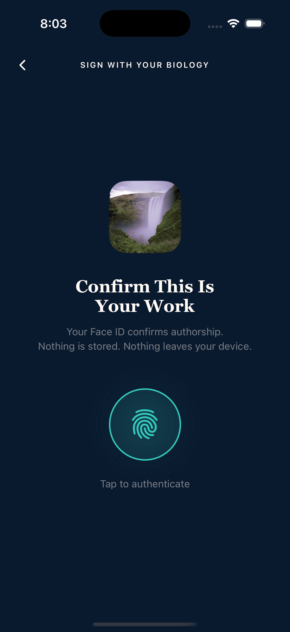 Humark app: Sign with your biology using Face ID